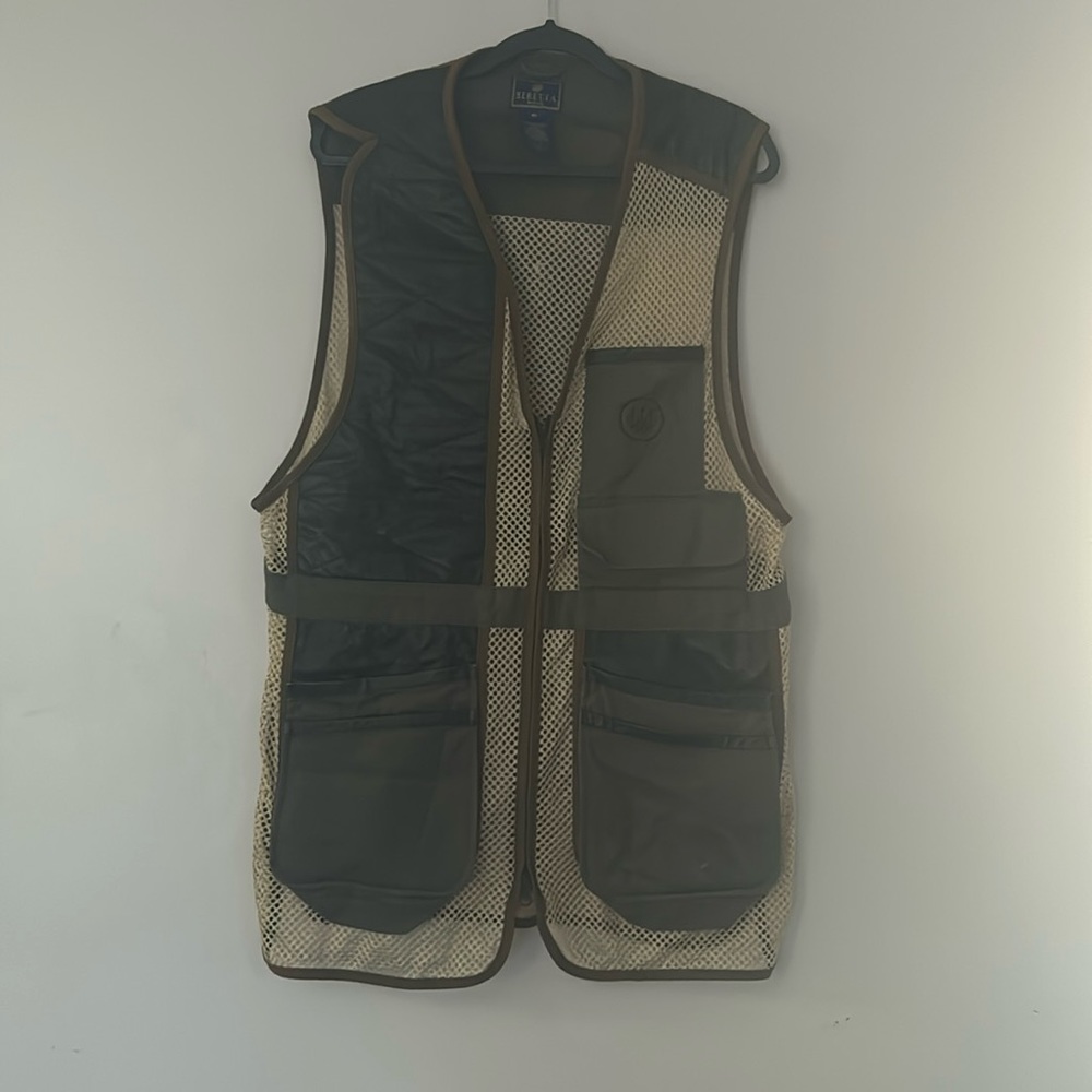 Beretta Leather Hunting Mesh Vest Jacket Large